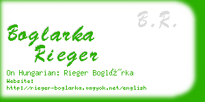 boglarka rieger business card